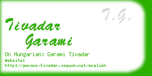 tivadar garami business card